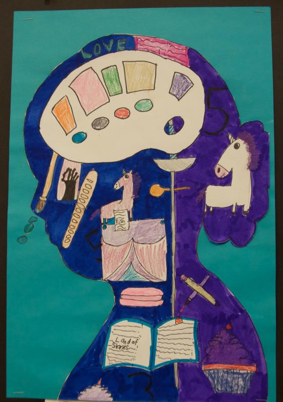 This piece is called "What Goes On In My Mind." "It totally represents my life," wrote Eloise Casi. BY GEORGIA SPARLING